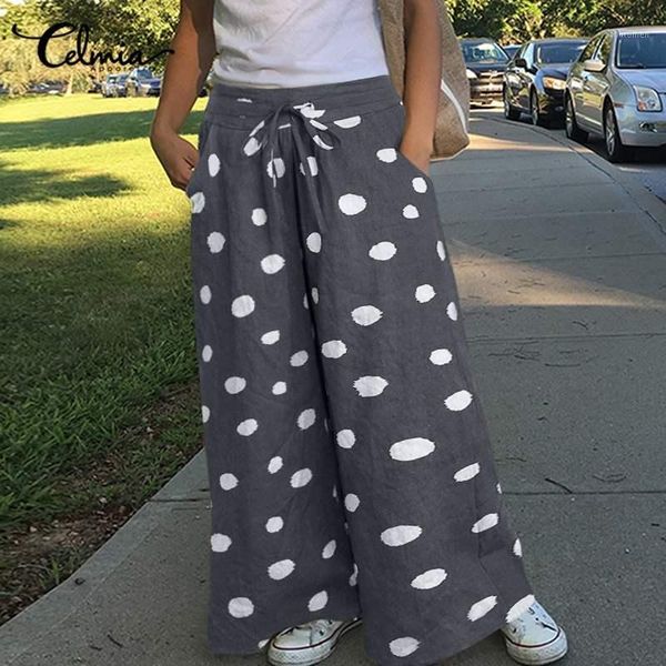 fashion casual long pants womens 2020 autumn plus size wide leg pant celmia elastic waist trousers polka dot prited pantalones1, Black;white
fashion casual long pants womens 2020 autumn plus size wide leg pant celmia elastic waist trousers polka dot prited pantalones1, Black;white
