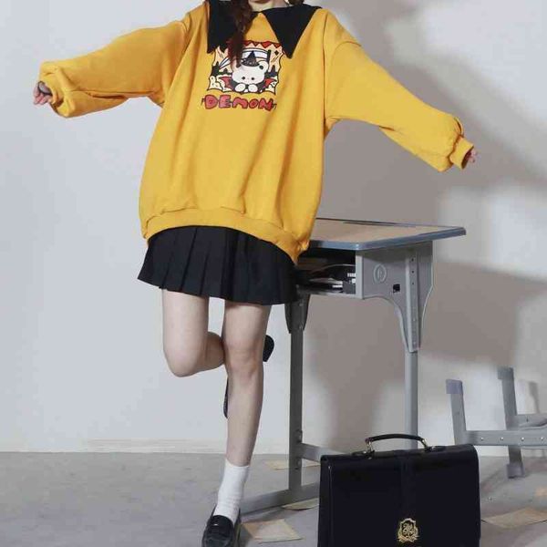 houzhou kawaii hoodies women bear print cute sweatshirt yellow lolita style long sleeve spring autumn goth oversized hoodie, Black
houzhou kawaii hoodies women bear print cute sweatshirt yellow lolita style long sleeve spring autumn goth oversized hoodie, Black