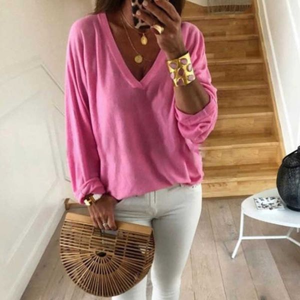 gaoke women autumn fashion casual loose pullovers sweater v-neck women's 4 colors ladies knitwear 2020, White;black
gaoke women autumn fashion casual loose pullovers sweater v-neck women's 4 colors ladies knitwear 2020, White;black