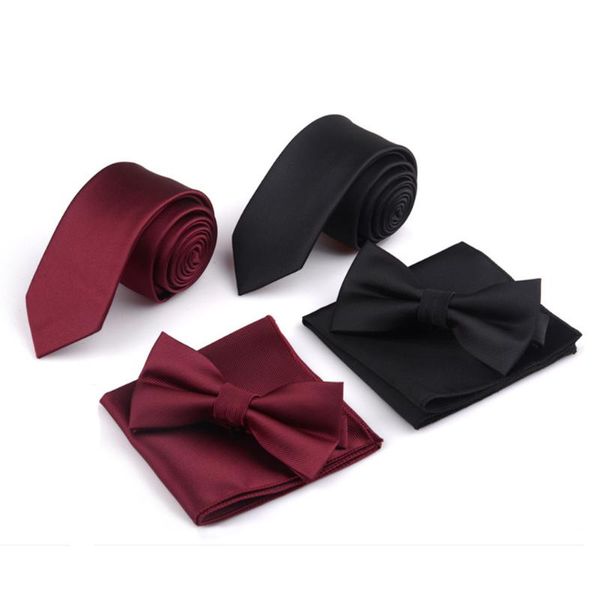 3 pcs/set men slim tie set bow tie pocket square handkerchief + bowtie + necktie kit men's gifts aic88, Black;gray
3 pcs/set men slim tie set bow tie pocket square handkerchief + bowtie + necktie kit men's gifts aic88, Black;gray