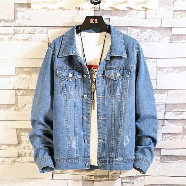 2019 autumn classic explosion jacket casual loose large size denim clothing men's jacket1, Black
2019 autumn classic explosion jacket casual loose large size denim clothing men's jacket1, Black