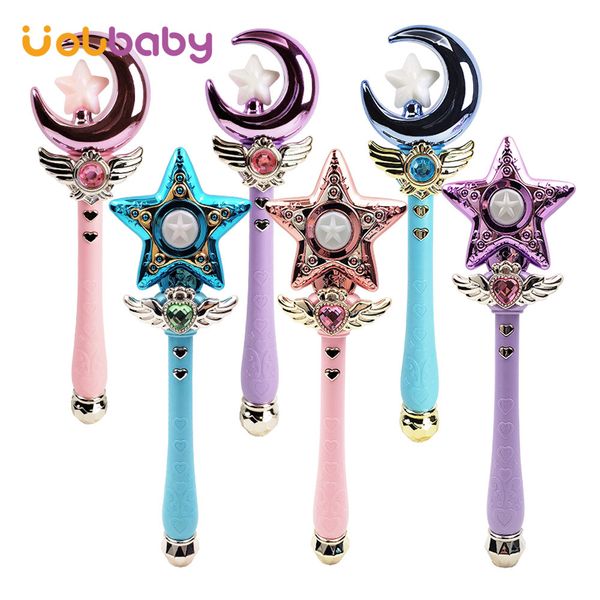 girl magic wand cosplay toys with light and music costume props moon star fairy glow stick princess wands for christmas party q0113
girl magic wand cosplay toys with light and music costume props moon star fairy glow stick princess wands for christmas party q0113