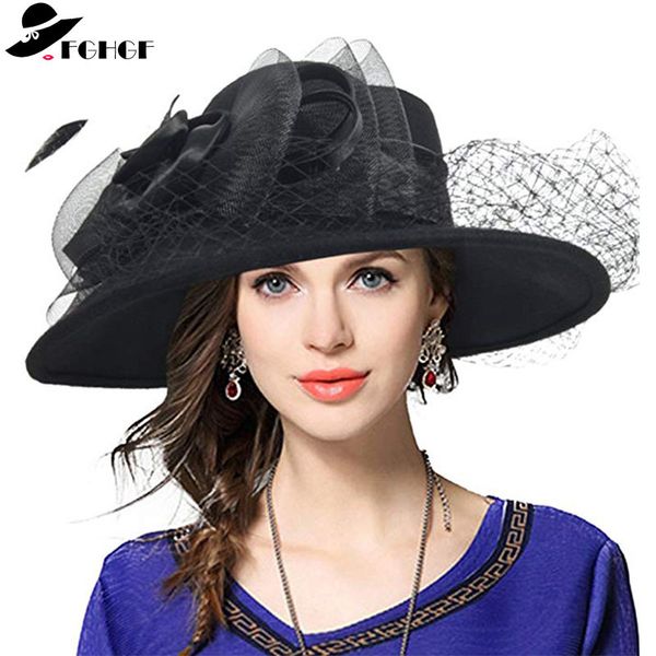 2020 women fascinators wide brim wool felt hat cocktail party wedding fedora hats dress church hat plumy felt floppy winter hat c0123, Blue;gray
2020 women fascinators wide brim wool felt hat cocktail party wedding fedora hats dress church hat plumy felt floppy winter hat c0123, Blue;gray