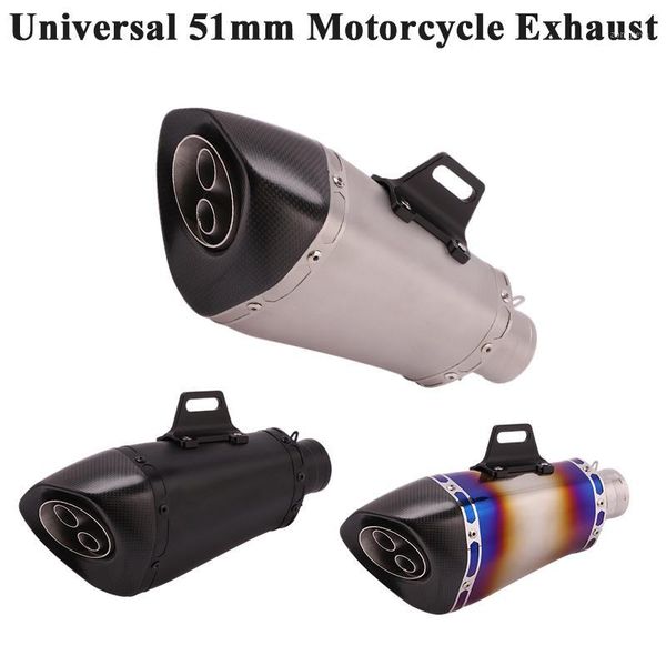 exhaust pipe universal 51mm motorcycle akrapovic escape modified moto carbon fiber muffler 2 holes for 390 r6 mt-09 z800 r151
exhaust pipe universal 51mm motorcycle akrapovic escape modified moto carbon fiber muffler 2 holes for 390 r6 mt-09 z800 r151