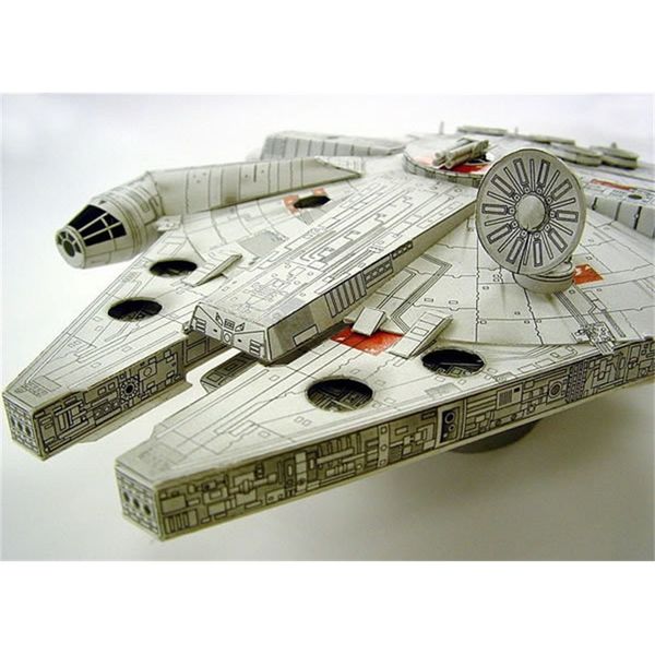3d paper model falcon ship kid diy intellectual development toy