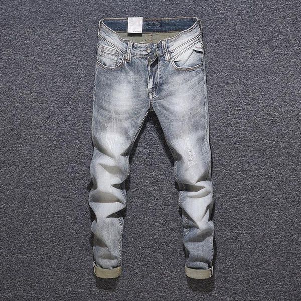 men's jeans 2021 straight retro hole solid color water wash zipper simple for men autumn casual mens, Blue
men's jeans 2021 straight retro hole solid color water wash zipper simple for men autumn casual mens, Blue