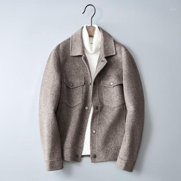 men's wool coat 2020 new winter jacket casual trench male woolen coat pocket fashion single breasted overcoat #19681, Black
men's wool coat 2020 new winter jacket casual trench male woolen coat pocket fashion single breasted overcoat #19681, Black