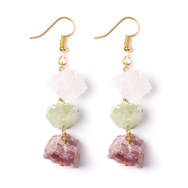 wholesale 10 pairs gold plated irregular shape many colors quartz stone drop earrings for women ethnic style jewelry, Silver
wholesale 10 pairs gold plated irregular shape many colors quartz stone drop earrings for women ethnic style jewelry, Silver
