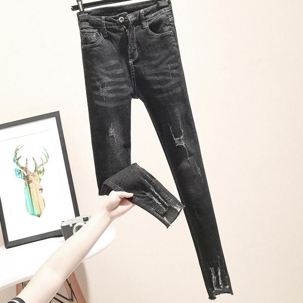 women's jeans 2021 spring and autumn fashion plus size feet high waist girls nine pants for women1, Blue
women's jeans 2021 spring and autumn fashion plus size feet high waist girls nine pants for women1, Blue
