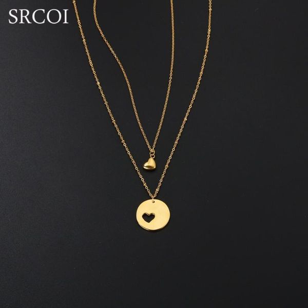 pendant necklaces srcoi personalized mother daughter necklace set gold color heart cut out stainless steel jewelry as christmas year, Silver
pendant necklaces srcoi personalized mother daughter necklace set gold color heart cut out stainless steel jewelry as christmas year, Silver