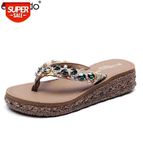 2020 summer fashion rhinestones wedges flip flops women's casual beach shoes ladies non-slip platform zapatos de mujer #vh2p, Black
2020 summer fashion rhinestones wedges flip flops women's casual beach shoes ladies non-slip platform zapatos de mujer #vh2p, Black