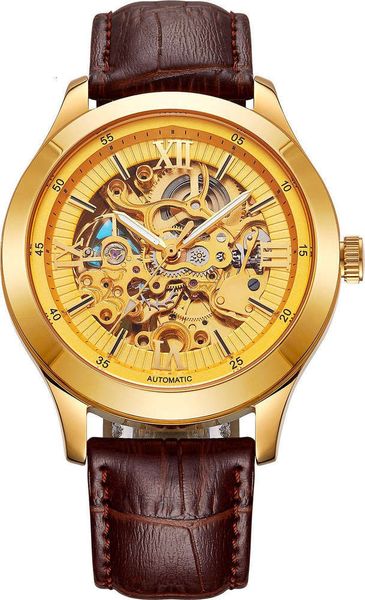 mechanical high grade gold plated automatic watch fashion business men's watch fashion men's watch, Slivery;brown
mechanical high grade gold plated automatic watch fashion business men's watch fashion men's watch, Slivery;brown