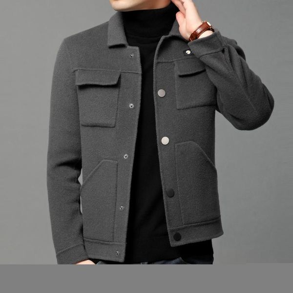 2020 winter type double male wool woolen cloth coat, coat the young and middle-aged men leisure short wool jacket, Black
2020 winter type double male wool woolen cloth coat, coat the young and middle-aged men leisure short wool jacket, Black