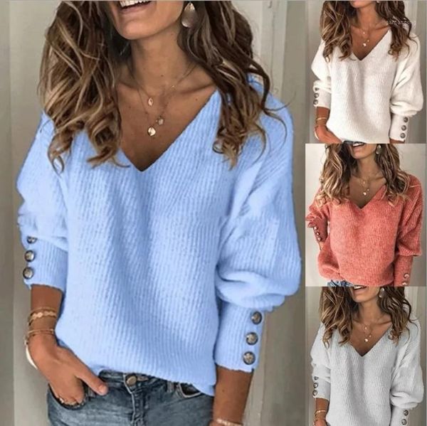 2020 winter pullover sweater women knitted button boho plus size casual long sleeve pull female solid sweaters pullovers1, White;black
2020 winter pullover sweater women knitted button boho plus size casual long sleeve pull female solid sweaters pullovers1, White;black