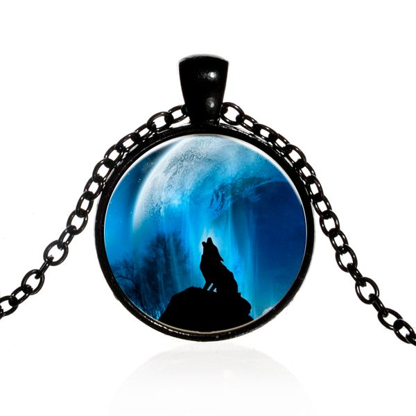 fashionable wolf necklace howling wolf totem wild animal glass time gem sweater chain moon pendant for men and women, Silver
fashionable wolf necklace howling wolf totem wild animal glass time gem sweater chain moon pendant for men and women, Silver
