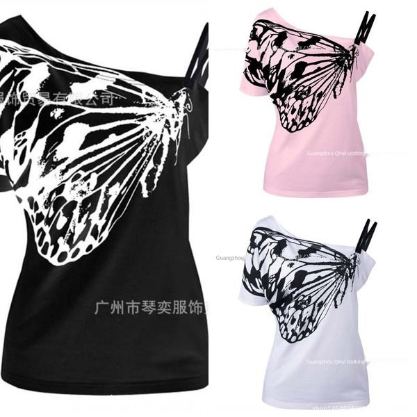 2020 summer new fashion shoulder strap butterfly butterfly butterflyprint shoulder strap short sleeve t-shirt multi color multi size 89u5d 8, White
2020 summer new fashion shoulder strap butterfly butterfly butterflyprint shoulder strap short sleeve t-shirt multi color multi size 89u5d 8, White