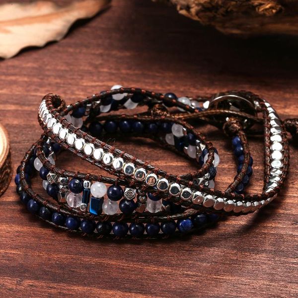 tennis natural lapis lazuli stone wrap bracelets for women boho geometric hematite copper beaded bracelet jewelry gifts drop, Golden;silver
tennis natural lapis lazuli stone wrap bracelets for women boho geometric hematite copper beaded bracelet jewelry gifts drop, Golden;silver