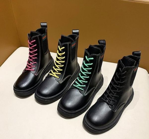 new boots women high platform ankle shoes chunky woman motorcycle ladies 2020 fashion women boots winter martin, Black