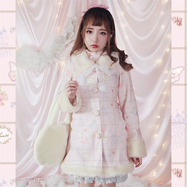 bobon21 princess sweet lolita coat limited printing sweet and hair collar long coat fashion and adorable women c13311, Black
bobon21 princess sweet lolita coat limited printing sweet and hair collar long coat fashion and adorable women c13311, Black