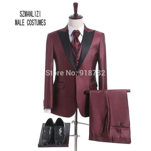 men's suits & blazers costume homme 2021 design fashion purple three pieces suit shiny wedding groom custom made men prom terno, White;black
men's suits & blazers costume homme 2021 design fashion purple three pieces suit shiny wedding groom custom made men prom terno, White;black
