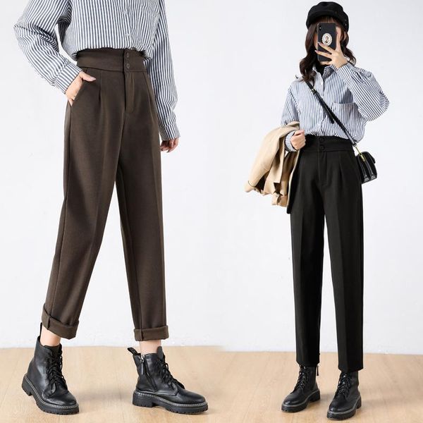 women's pants & capris coming female thick harem temperament fashion loose high waist feet casual warm long, Black;white
women's pants & capris coming female thick harem temperament fashion loose high waist feet casual warm long, Black;white