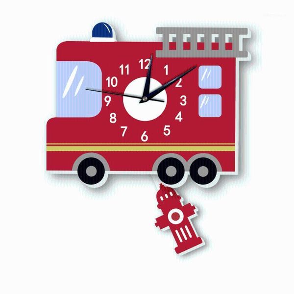 cartoon swing wall clock fire truck pattern quartz movement home decoration for living room1
cartoon swing wall clock fire truck pattern quartz movement home decoration for living room1