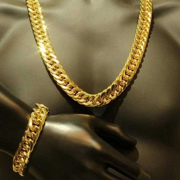 mens necklace thick tight link 24k yellow gold filled finish miami cuban link chain and bracelet set 1.0cm wide (24 inches,9 inches), Silver
mens necklace thick tight link 24k yellow gold filled finish miami cuban link chain and bracelet set 1.0cm wide (24 inches,9 inches), Silver