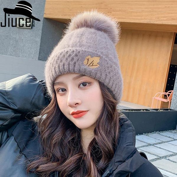 double layer plus velvet knitted hat female autumn and winter models fur ball fur wool hat ear protection casual warm, Blue;gray
double layer plus velvet knitted hat female autumn and winter models fur ball fur wool hat ear protection casual warm, Blue;gray