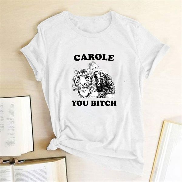 tiger king carole письмо печать футболки женщины футболка для женщин графическая футболка tee tee femme хлопок camisetas mujer de moda, White
tiger king carole письмо печать футболки женщины футболка для женщин графическая футболка tee tee femme хлопок camisetas mujer de moda, White