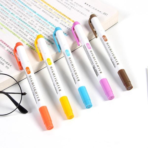 25 colors new highlighter pen fluorescent markers double headed highlighters art marker art supply japanese stationery maker pen, Black;red
25 colors new highlighter pen fluorescent markers double headed highlighters art marker art supply japanese stationery maker pen, Black;red
