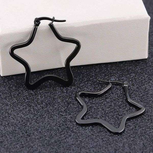 hoop & huggie semitree 50mm star shape titanium steel women statement earrings for girls punk jewelry nightclub accessories, Golden;silver
hoop & huggie semitree 50mm star shape titanium steel women statement earrings for girls punk jewelry nightclub accessories, Golden;silver