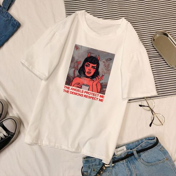 vintage summer harajuku devil letter print fun loose short sleeve gothic tees cartoon casual ulzzang female punk t shirt, White
vintage summer harajuku devil letter print fun loose short sleeve gothic tees cartoon casual ulzzang female punk t shirt, White