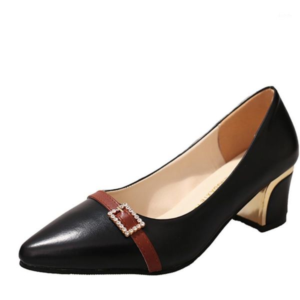 2021 new women pumps black high heels lady pu leather thick with autumn pointed single shoes female sandals plus big size 34-411
2021 new women pumps black high heels lady pu leather thick with autumn pointed single shoes female sandals plus big size 34-411
