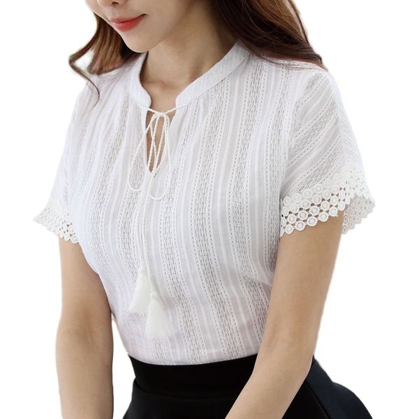 100% cotton shirt short sleeve summer women blouses solid casual clothes lace hollow out sky blue shirts blusas e225 y200622, White
100% cotton shirt short sleeve summer women blouses solid casual clothes lace hollow out sky blue shirts blusas e225 y200622, White
