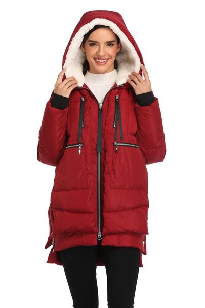 women white duck down jacket 2020 winter down coat hooded with big pockets thick warm parka feather waterproof jackets, Black
women white duck down jacket 2020 winter down coat hooded with big pockets thick warm parka feather waterproof jackets, Black