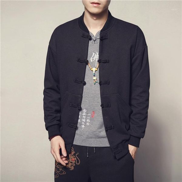 spring autumn stand collar mens outerwear jacket and coats solid black casual jackets breathable button sweatshirt1, Black;brown
spring autumn stand collar mens outerwear jacket and coats solid black casual jackets breathable button sweatshirt1, Black;brown