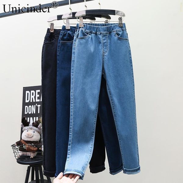 unicinder 2020 elastic waist high waist jeans ankle-length pants straight 5xl plus size for women denim jeans1, Blue
unicinder 2020 elastic waist high waist jeans ankle-length pants straight 5xl plus size for women denim jeans1, Blue