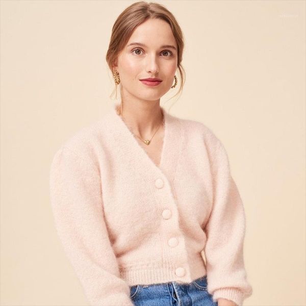 mohair puff sleeve knit cardigan women autumn casual v neck button chic sweater office lady 2020 jumper winter women suétere1, White
mohair puff sleeve knit cardigan women autumn casual v neck button chic sweater office lady 2020 jumper winter women suétere1, White