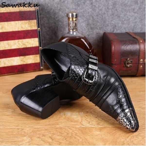 2020 Fashion Designer Iron Bukcle Men's Formal Shoes Real Leather Metal Toe Men Loafers Zapatos Hombre Plus Size Party Shoes, Black
2020 Fashion Designer Iron Bukcle Men's Formal Shoes Real Leather Metal Toe Men Loafers Zapatos Hombre Plus Size Party Shoes, Black