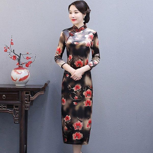fall 2021 fashion trend big color slim high collar long sleeve knee-length cheongsam 1373 drop shipping, Black;gray
fall 2021 fashion trend big color slim high collar long sleeve knee-length cheongsam 1373 drop shipping, Black;gray