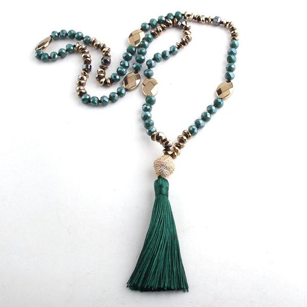 pendant necklaces fashion bohemian tribal jewelry crystal / hematite long knotted micro zircon pave link tassel for women, Silver
pendant necklaces fashion bohemian tribal jewelry crystal / hematite long knotted micro zircon pave link tassel for women, Silver