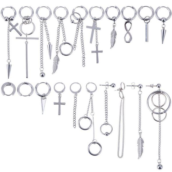 20Pcs Huggie Hoop Earring Stainless Steel Dangle Hinged Feather Drop Earrings, Silver
20Pcs Huggie Hoop Earring Stainless Steel Dangle Hinged Feather Drop Earrings, Silver