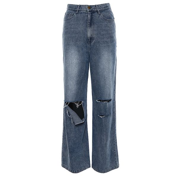 2021 new spring summer in the street fashion women and stylish custom washing hole high waist leg drop jeans 87vk, Blue
2021 new spring summer in the street fashion women and stylish custom washing hole high waist leg drop jeans 87vk, Blue