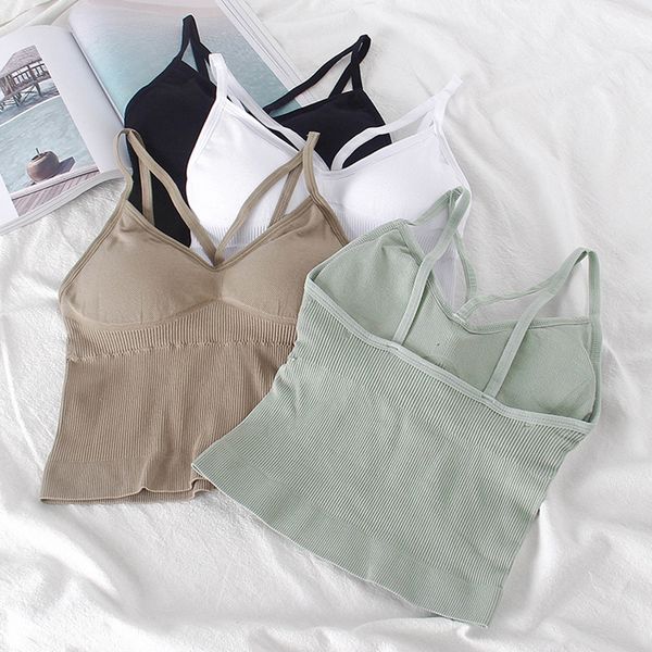 women's tank front strap crop women bralette underwear for female sleeveless camis intimates lingerie camisole femme, Black;white
women's tank front strap crop women bralette underwear for female sleeveless camis intimates lingerie camisole femme, Black;white