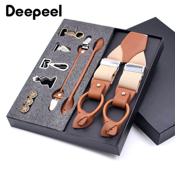 deepeel 1set 3.5x125cm business men suspender luxury multi-set suit 3/6 clips suspenders diy genuine leather strap for gift 201028, Black;white
deepeel 1set 3.5x125cm business men suspender luxury multi-set suit 3/6 clips suspenders diy genuine leather strap for gift 201028, Black;white