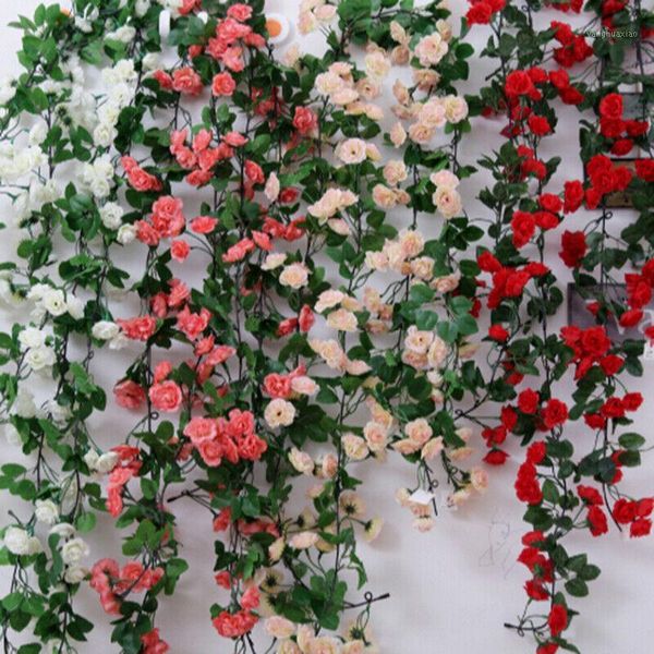 decorative flowers & wreaths 2pcs 230cm/lot silk roses ivy vine green leaves artificial rose garland flower for home wedding garden decors1
decorative flowers & wreaths 2pcs 230cm/lot silk roses ivy vine green leaves artificial rose garland flower for home wedding garden decors1