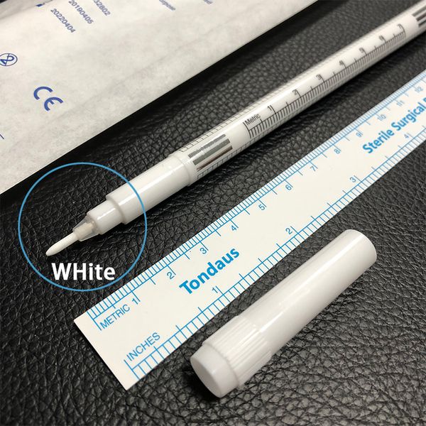 white sterile surgical eyebrow tattoo skin marker pen microblading permanent makeup shaping tool supplies with measuring ruler
white sterile surgical eyebrow tattoo skin marker pen microblading permanent makeup shaping tool supplies with measuring ruler