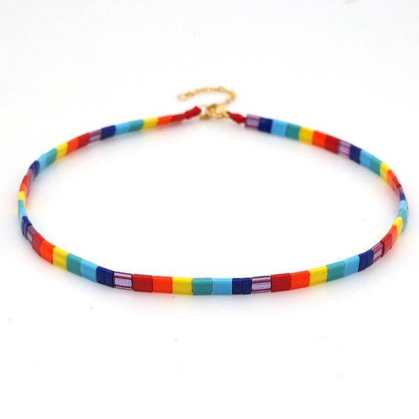 rainbow lesbians necklaces miyuki tila beads necklace women latest fashion choker summer mujer moda bohemian multicolor jewelry, Golden;silver
rainbow lesbians necklaces miyuki tila beads necklace women latest fashion choker summer mujer moda bohemian multicolor jewelry, Golden;silver