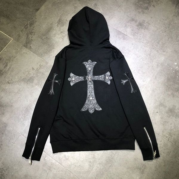 outlet fashion brand ch croxin big horseshoe cross zipper cardigan street easy sleeve men's and women's cotton hooded sweater, Black
outlet fashion brand ch croxin big horseshoe cross zipper cardigan street easy sleeve men's and women's cotton hooded sweater, Black