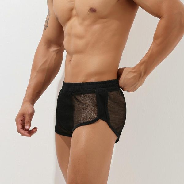 men's underwear boxers trunks male mesh transparent arrow pants classic pure color casual shorts style man gyms sweatpants, White;black
men's underwear boxers trunks male mesh transparent arrow pants classic pure color casual shorts style man gyms sweatpants, White;black